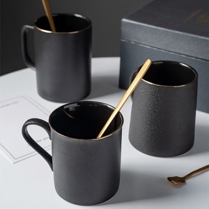 ceramic mug tumblers ceramic tea tumbler Mugs coffee milk mugs novelty large vintage home black Mug