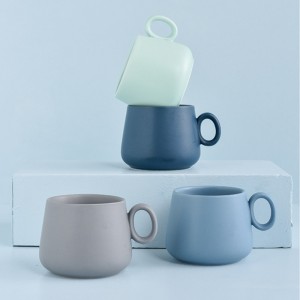 creative rainbow ceramic coffee mug pastel color cute tea tumbler Mug coffee Mugs and mugs novelty latte tumblers