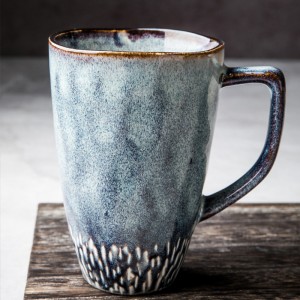 475ml Starry European Retro Ceramic Mug High Mug Large Capacity Simple Hand Painted Coffee Mug Nordic Style Mug
