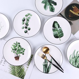 Ceramic Plate Breakfast Plate Household Round Tableware Wholesale plate