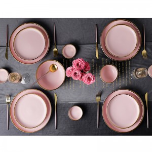 Посуда за јело у једнобојној боји Керамички тањир Прибор за кување Керамичка плоча