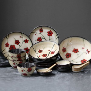 У јапанском стилу, керамички прибор за јело за домаћинство, керамички сет за јело