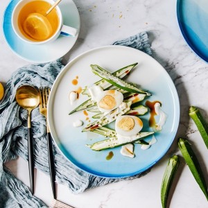 Нордијски градијент плаве боје Керамичка тањира Посуда за чаше Тањир за воће