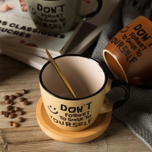 Creative Ceramic Mug Coffee Mug Large Capacity Household Breakfast Mugs Milk Cereal Mug Large Handle Cute Porcelain Tea Mugs