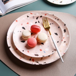 Керамічні тарілки ранкові десертні страви сучасного дизайну тарілки
