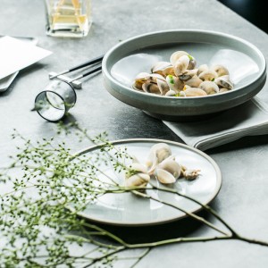 Αποκλειστικό πιάτο δείπνου με κεραμικό πιάτο Creative Bowl Hotel Restaurant Glaze Sesame