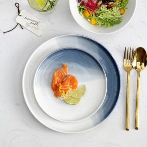 Нордијски керамички тањири и чиније сетови посуђа од коштаног порцулана