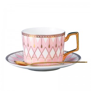 British ceramic coffee cup and dish set Nordic luxury girl heart home Afternoon Tea Cup customization