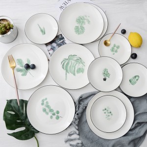 Ceramic Plate Breakfast Plate Household Round Tableware Wholesale plate