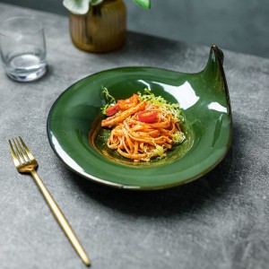 Green Jungle Collection – Hot Sale Unique Design Green Glossy Porcelain Dinnerware For Hotel, Restaurant, Event