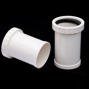Coupleur flexible en PVC-U Raccord de tuyau en PVC blanc