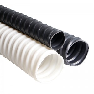 Tubo corrugado espiral reforzado con cinta de aceiro HDPE