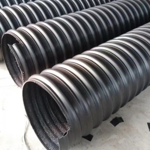 HDPE Steel Belt Hêzkirî Spiral Corrugated Pipe