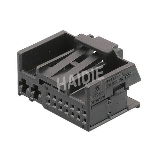 16 Pin 8E0972126 Female Electrical Automotive Wire Harness Connector