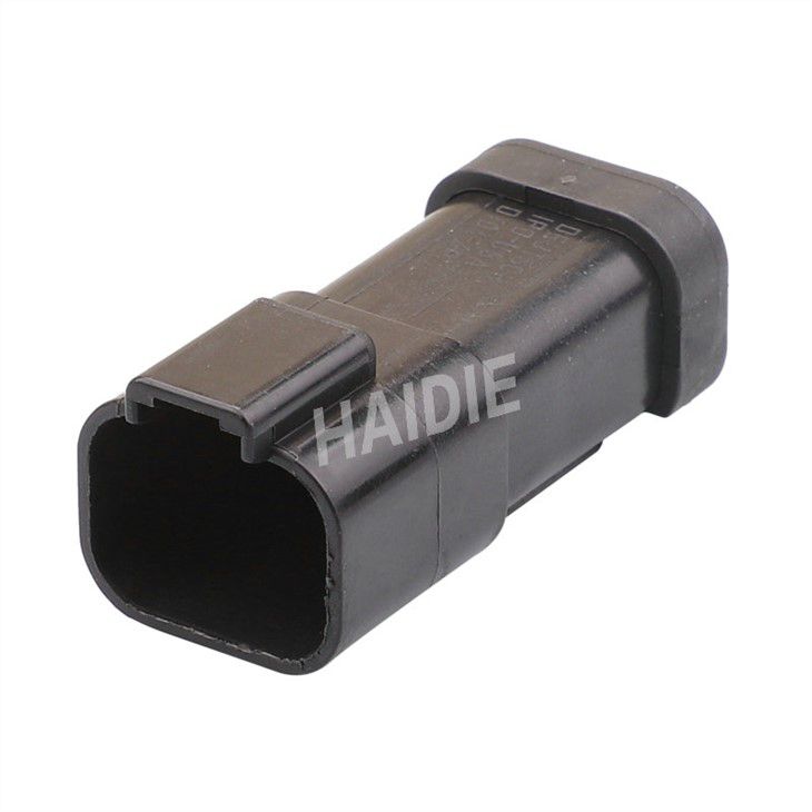4 Pin Male Blade Electrical Connectors DT04-4P-E005 AT04-4P-EC01BLK