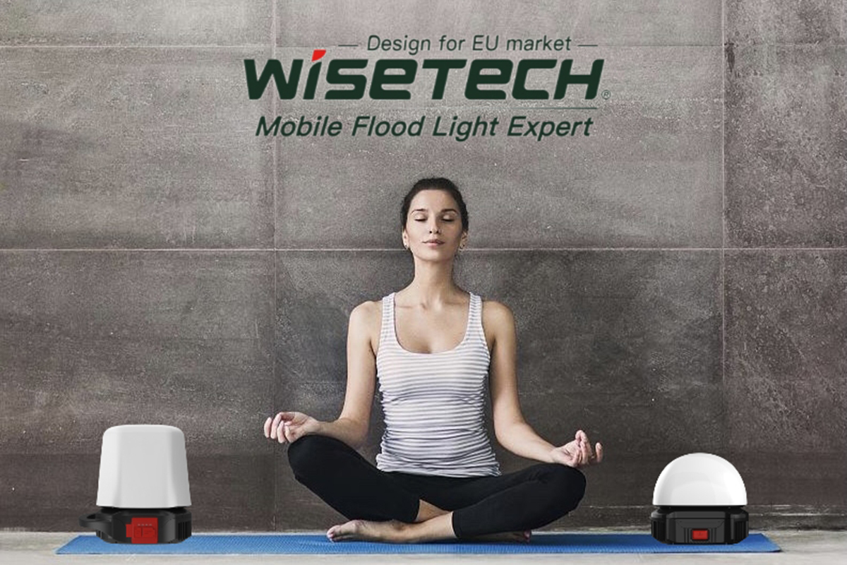 Ilumina a túa viaxe de ioga coa luz de inundación móbil WISETECH 360