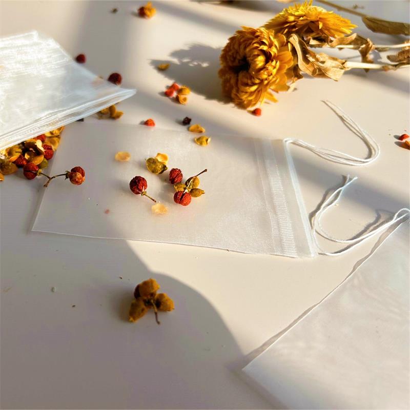 PA Food Grade Nylon Mesh Tea Bag with Draw String for Food and Tea
