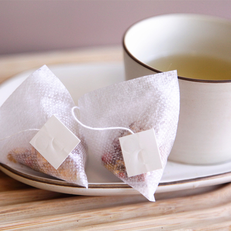 PLA biologisch afbreekbare maïszetmeel maïsvezel niet-geweven heatseal stof druppel thee koffie filterzak met tag