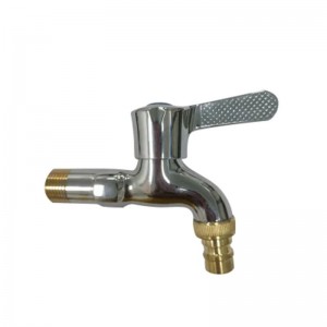 Brass Water Tap Bibcock Faucet Wall Mounted Brass Thread bi Kwalità Għolja