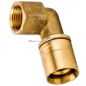 Solid Brass Pipe Fitting Male Female Elbow CNC Machining