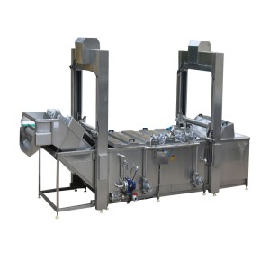 Makineri për zbardhjen e perimeve industriale në Kinë me cilësi më të mirë Blancher për procesin e ushqimit