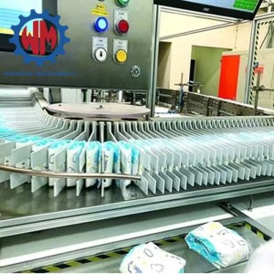 0Vauvavaippojen tuotantolinjan tuotantolinjan valmistuskoneen suurikapasiteettiset vauvanvaippakoneet