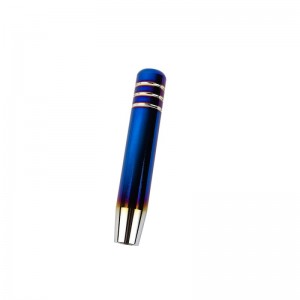 Thaiparts personalitzades de 18 cm d'aliatge blau cremat universal de titani spalanca marxas pomos pomo palancas de canvi Pom de mànec de canvi