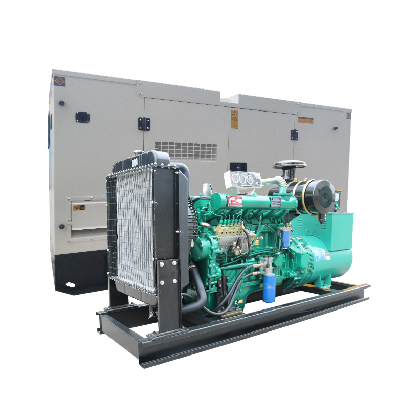 Трифазний дизель-генератор відкритого та безшумного типу з водяним охолодженням потужністю 75 кВт Представлене зображення