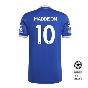 Leicester City Soccer Jersey TIELEMANS #8 VARDY #9 MADDISON #10 BARNES #15 IHEANACHO #14 Home Replica 2021/22