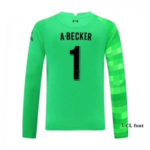 Liverpool Soccer Jersey Goalkeeper Long Sleeve Green Replica 2021/2022