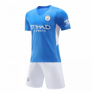 Manchester City Soccer Jersey Kit(Jersey+Short) Home Replica 2021/22