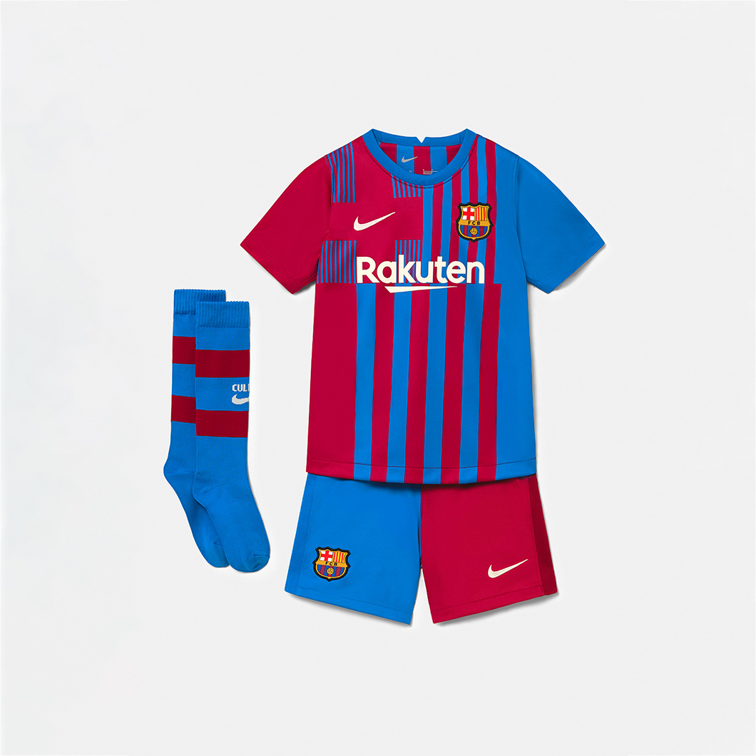 Barcelona Soccer Jersey Whole Kit(Jersey+Short+Socks)Home 2021/2022