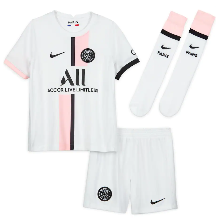 PSG Kid’s Soccer Jersey Away Whole Kit  (Jersey+Short+Socks)Replica 2021/22