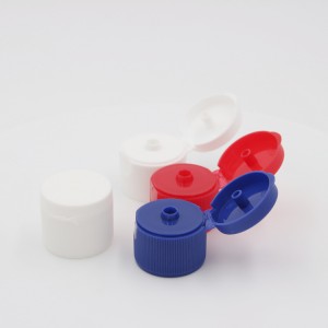20 24 28/410 Hand gel caps සඳහා ප්ලාස්ටික් flip top caps රතු කළු සුදු පැහැදිලි කහ වර්ණය