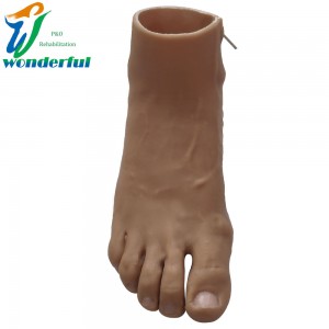 Fibra de carbono do pé de borracha de grau médico da prótese de silicone do pé