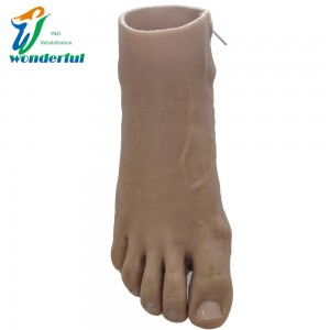 Medicīniskās kvalitātes gumijas pēdas oglekļa šķiedras zole pēdas silikona protēzei
