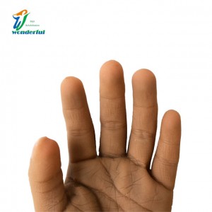 Fermuarlı ve dolgulu çocuk silikon kozmetik eldiveni