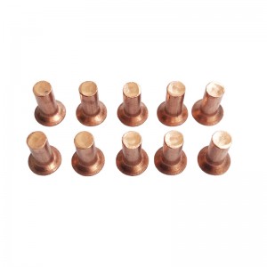 Rebites de cobre fabricados na china fixadores cobre latão cabeça redonda rebites sólidos
