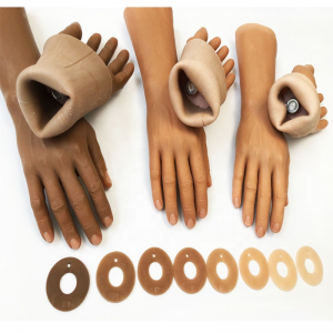 Protetické kosmetické silikonové rukavice s vycpávkou