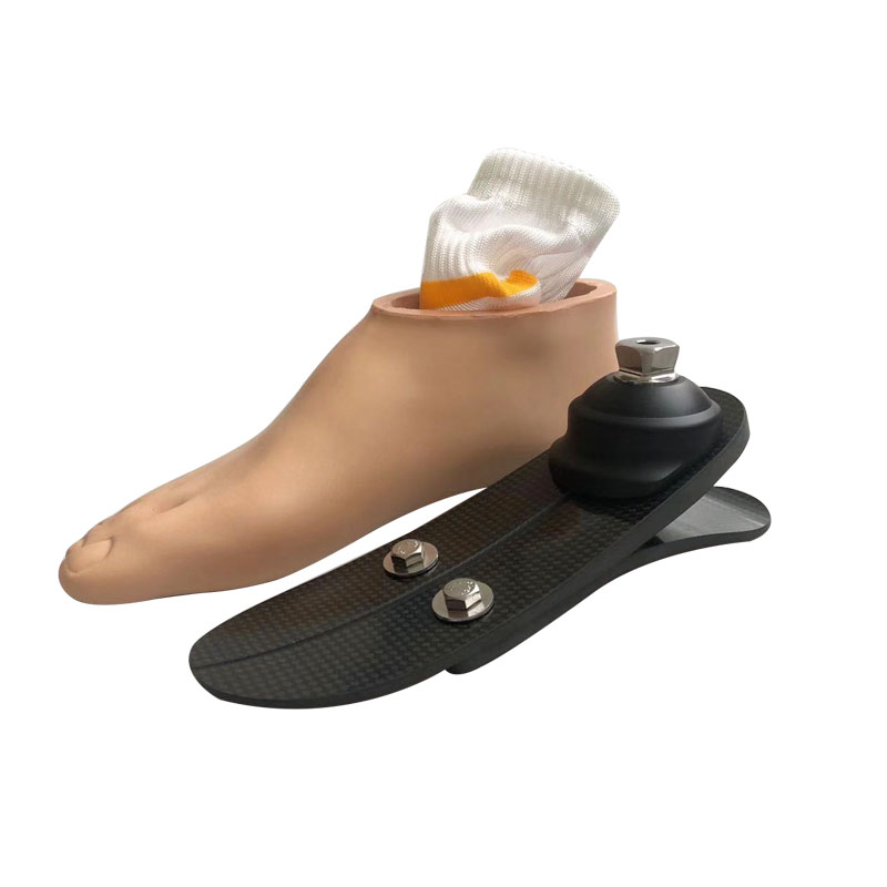 Prosthetic Leg Parts Prosthetic Foot Carbon Fiber Elastyske Foet mei Aluminium Adapter Featured Image