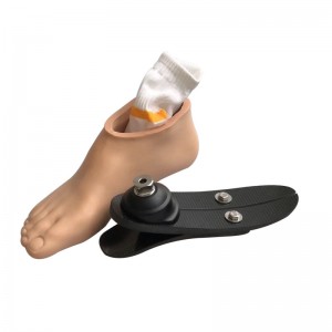 Prothetische Beinteile Prothetischer Fuß Elastischer Fuß aus Kohlefaser mit Aluminiumadapter