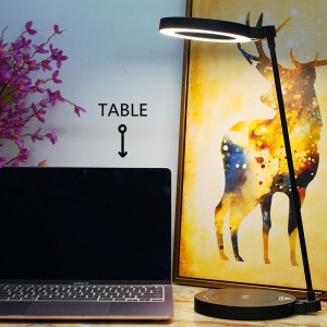 Fitilar Teburin LED Caja mara waya ta 5 Dimmable Level Touch Desk Lamp
