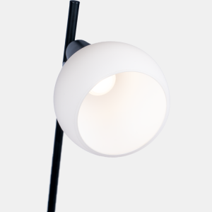 Lampa podłogowa LED do sypialni, nowoczesny okrągły szklany klosz, można dostosować