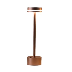 Lámpara de mesa recargable LED con atenuador, estilo batería