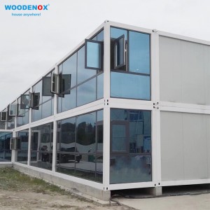 Case prefabbricate a 2 piani Case modulari moderne Case container flat pack per ufficio