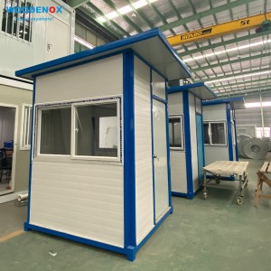 Tillverkare Snabb montering Säkerhetsvaktshus Modernt plattpaket Löstagbart containerhus till salu