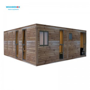 Хавтгай багц байшингийн дүнзэн кабин WFPH24191 – Хоёр давхар 3 унтлагын өрөөтэй угсармал байшингууд