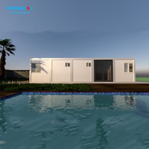 Shtëpi me paketë të sheshta WFPH2592 – Dizajni i konviktit me kontejnerë me 3 dhoma gjumi