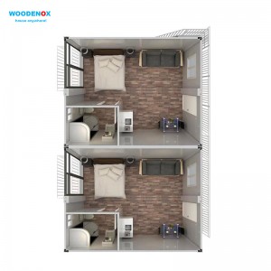 Flat Pack Homes WFPH2613 Luksuzna kontejnerska hiša s 4 spalnicami, mobilne poceni montažne hiše