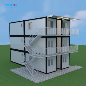Flat Pack Homes WNX - SY0414 40ft China Supplier Container Prefab Houses Pikeun Asrama